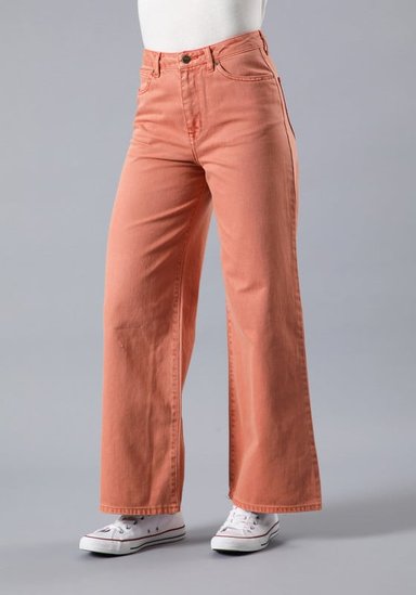 JEANS STELLA A LINE RELAXED FIT TIRO ALTO NARANJO - 1