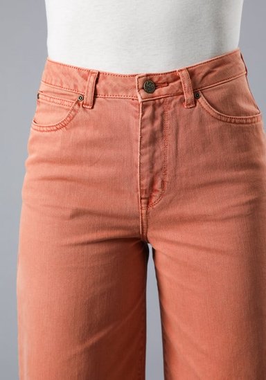 JEANS STELLA A LINE RELAXED FIT TIRO ALTO NARANJO - 4