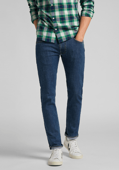 JEANS DAREN REGULAR STRAIGHT TIRO MEDIO AZUL MEDIO - 1