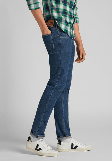 JEANS DAREN REGULAR STRAIGHT TIRO MEDIO AZUL MEDIO - 4