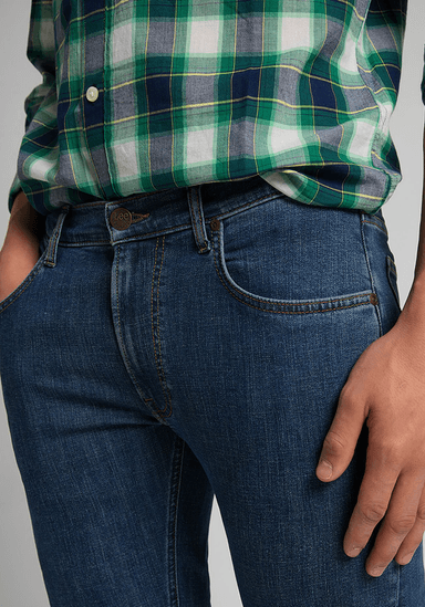JEANS DAREN REGULAR STRAIGHT TIRO MEDIO AZUL MEDIO - 6