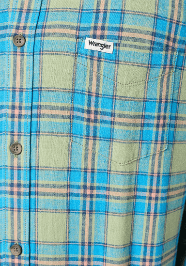 CAMISA REGULAR FIT 1 POCKET LS VERDE - 4
