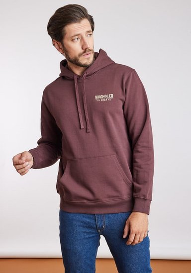 POLERON HOMBRE REGULAR FIT HOODIE BROWN VINTAGE - 1