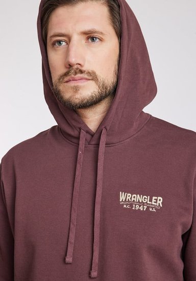POLERON HOMBRE REGULAR FIT HOODIE BROWN VINTAGE - 3