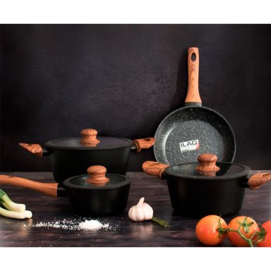 BATERÍA DE COCINA KEEP GRANITE LINE 7 PIEZAS - 12