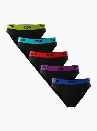 PACK X5 SLIP ALGODÓN HOMBRE TOP - 1