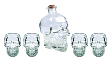 LICORERA CLASSIC CALAVERA DECANTADOR STUDIO VASOS TRANSPARENTE - 1