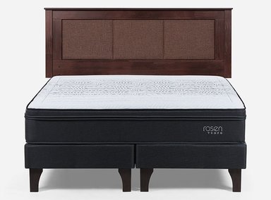 JUEGO DE DORMITORIO ROSEN CAMA EUROPEA TEMPO KING + RESPALDO RACHEL - 1