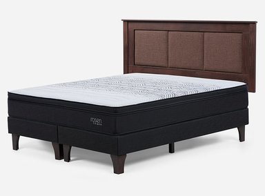 JUEGO DE DORMITORIO ROSEN CAMA EUROPEA TEMPO KING + RESPALDO RACHEL - 2