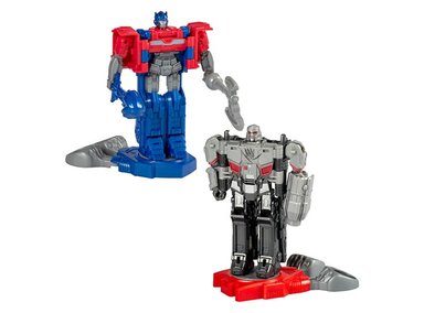 FIGURA DE ACCIÓN TRANSFORMERS ONE ROBOT BATTLERS OPTIMUS PRIME (ORIEN PAX) Y MEGATRON (D-16) - 1