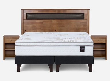 JUEGO DE DORMITORIO ROSEN CAMA EUROPEA ART 4 KING + SET FERRARA - 1