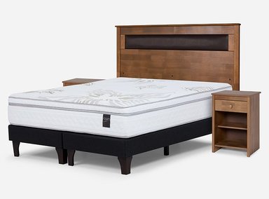 JUEGO DE DORMITORIO ROSEN CAMA EUROPEA ART 4 KING + SET FERRARA - 2