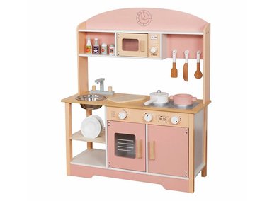 COCINA MONTESSORI ROSA + ACCESORIOS - 1