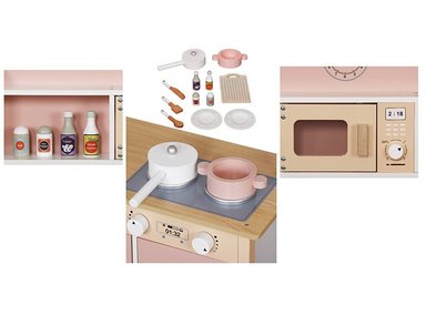 COCINA MONTESSORI ROSA + ACCESORIOS - 4