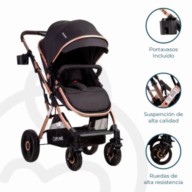 COCHE CUNA PASEO BEBE VOX GOLD NEGRO BEBESIT - 7