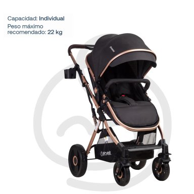 COCHE CUNA PASEO BEBE VOX GOLD NEGRO BEBESIT - 10