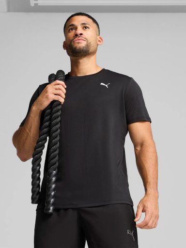 POLERA HOMBRE PUMA 527155 NEGRO MANGA CORTA ESSENTIALS TRAIN ALL DAY - 1