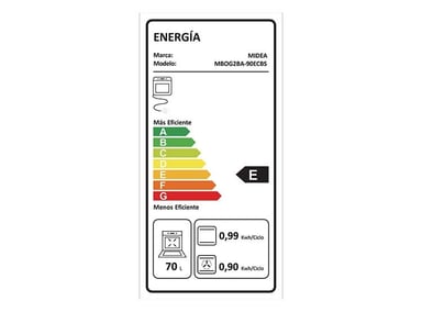 HORNO ELÉCTRICO EMPOTRABLE MIDEA 82L CON GRILL Y CONVECCIÓN MBOG2BA-90ECBS - 9