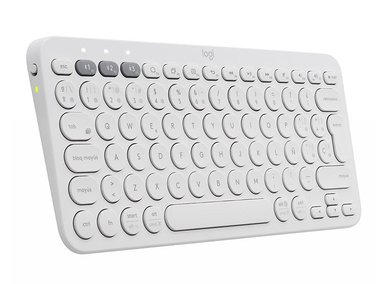TECLADO WINDOWS MAC OS LINUX INALÁMBRICO LOGITECH PEBBLE KEYS 2 K380 BLANCO - 1