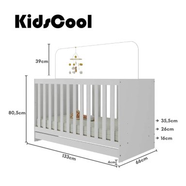 CUNA KIDSCOOL MP0527R.0001 BLANCO NEW 3 FUNCIONES - 5