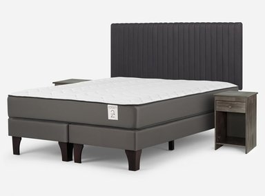 CAMA EUROPEA ROSEN NEW STYLE 2 PLUS KING B/D + SET LUCIO GRIS - 2