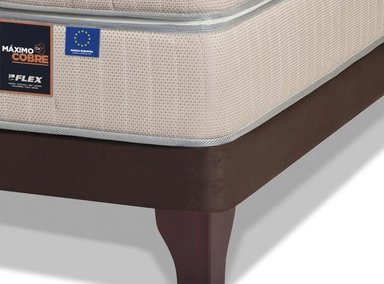 CAMA EUROPEA MAXIMO COBRE 2 PLAZAS BOX BD + SET LORRAINE + 2 ALMOHADAS ROYAL - 3