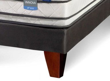 CAMA EUROPEA FLEX INNOVA 2 PLAZAS B/D + RESPALDO ROYAL NEGRO - 3