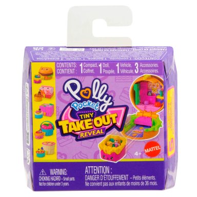 POLLY POCKET SET DE JUEGO COMPACTO REVEAL COMIDITA RÁPIDA - 2