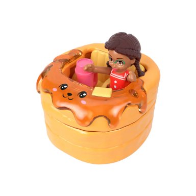 POLLY POCKET SET DE JUEGO COMPACTO REVEAL COMIDITA RÁPIDA - 9