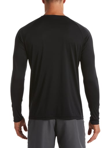 POLERA HOMBRE NIKE NESSA587-001 NEGRO MANGA LARGA HYDROGUARD 40 UPF - 3