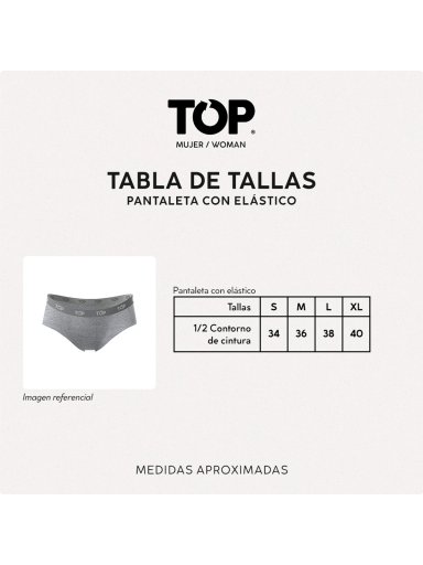 PACK 3 CALZONES PANTALETAS ALGODÓN MUJER TOP MULTICOLOR M206HKP3C1 - 9