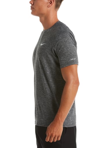 POLERA NATACIÓN HOMBRE NIKE NESSA589-001 GRIS MANGA CORTA ESSENTIAL HYDROGUARD - 2