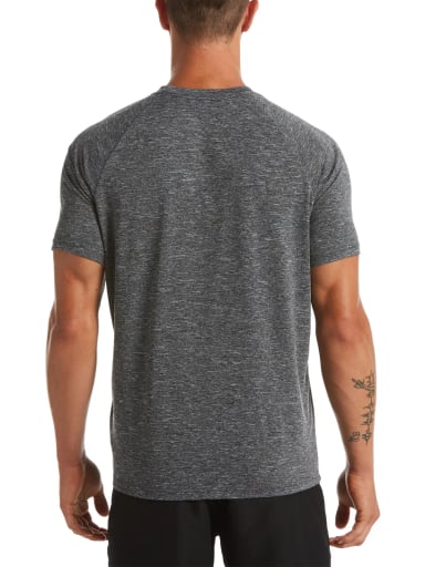 POLERA NATACIÓN HOMBRE NIKE NESSA589-001 GRIS MANGA CORTA ESSENTIAL HYDROGUARD - 3