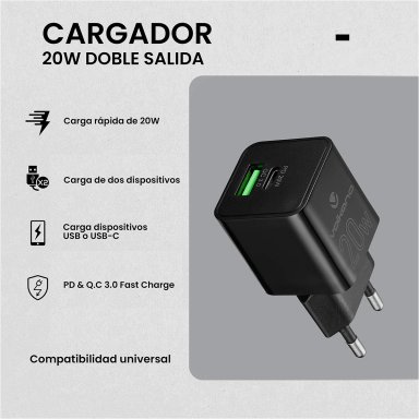 CARGADOR DE CELULAR 20W VOLKANO - 3