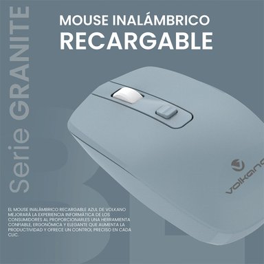 MOUSE INALÁMBRICO VOLKANO SERIE GRANITE - 5