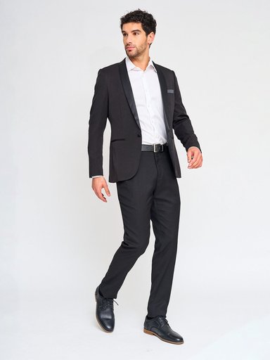 VESTÓN HOMBRE INDEX SOLAPA SATINADA - 4