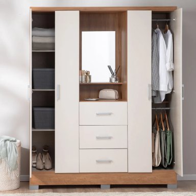 CLÓSET ROCA BEIGE OLIVIA 4 PUERTAS 3 CAJONES - 10