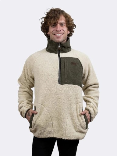 POLERÓN SHERPA HOMBRE FALCONE BEIGE NOMADIC - 1