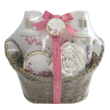 SET DE BAÑO BODY SECRET BATH SET BASKET FRESH ROSE - 1