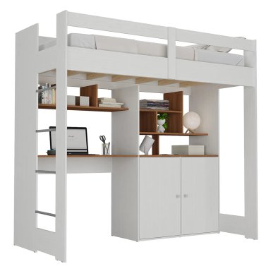 CAMAROTE ALTAVISION CM1234 1 PLAZA + ESCRITORIO BLANCO - 2