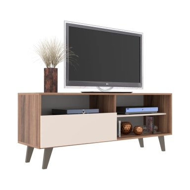 RACK TV ALTAVISION DETROIT 55" CAFÉ/BLANCO - 1