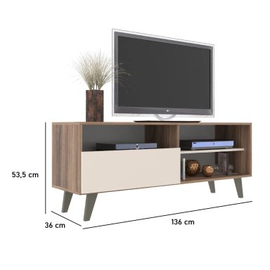 RACK TV ALTAVISION DETROIT 55" CAFÉ/BLANCO - 3
