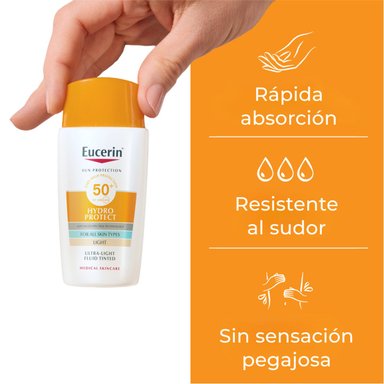 PROTECTOR SOLAR PARA EL ROSTRO EUCERIN SUN PROTECTOR SOLAR HYDROFLUID LIGHT FPS50+ 50 ML - 2