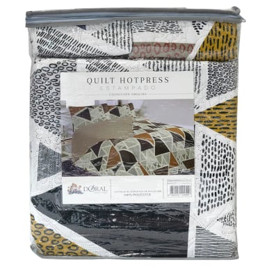 QUILT DORAL HOTPRESS ESTAMPADO ORIGINS 2 PLAZAS D7 - 4