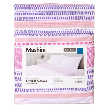 JUEGO DE SÁBANAS MASHINI 180 HILOS 2 PLAZAS LIRIO - 5