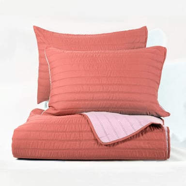 QUILT MASHINI TOLEDO MF 2 PLAZAS TERRACOTA/ROSADO - 4