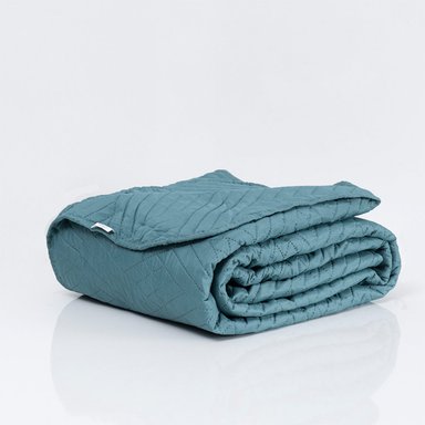 SET QUILT LISO + SÁBANA LISA MASHINI KING VERDE - 4