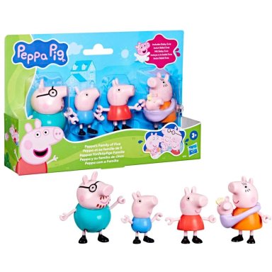 MUÑECA PEPPA PIG SET DE FIGURAS PEPPA Y SU FAMILIA DE CINCO - 1