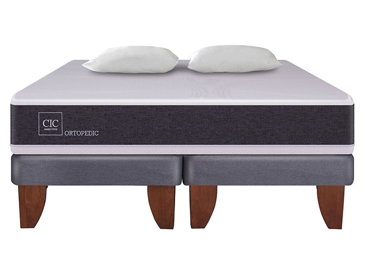 JUEGO DE DORMITORIO CIC CAMA EUROPEA NEW ORTOPEDIC KING + ALMOHADAS