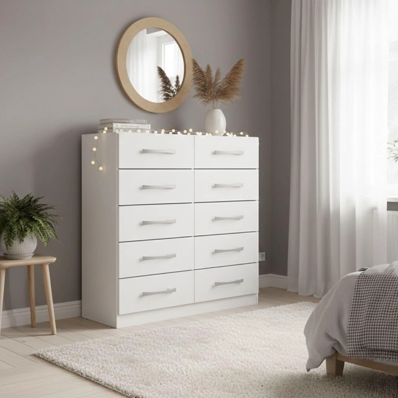 COMODA 10 CAJONES 91X90X35BLANCO BLANCO RB10